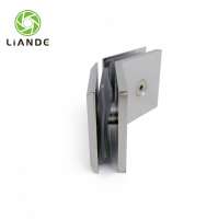 Adjust Shower Door Pivot Hinge Holder Clip Mounting Room Stainless Glass Clamp